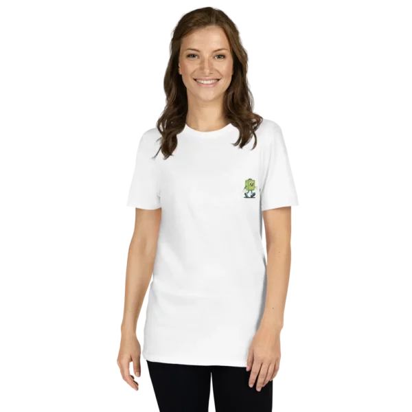 camiseta de mujer delcy gate blanco frontal chica