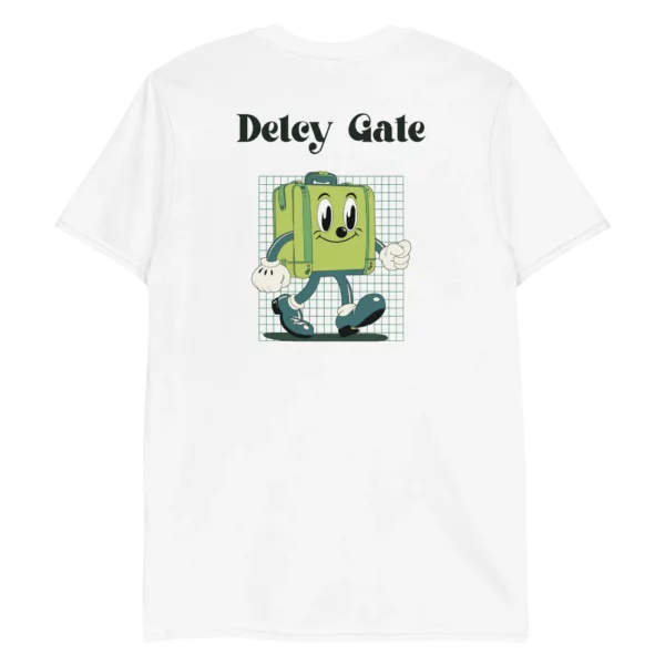 camiseta de mujer delcy gate blanco trasera