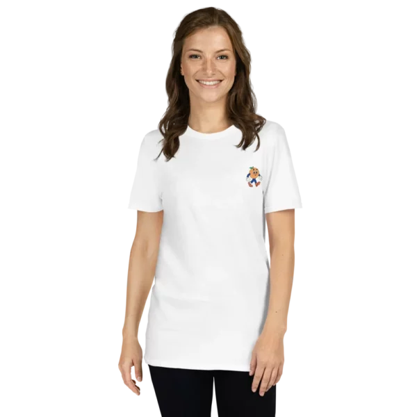 camiseta de mujer me gusta la fruta blanco frontal chica