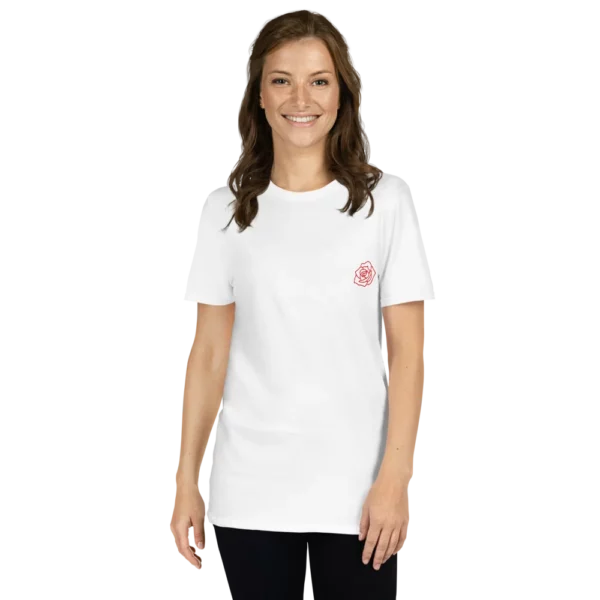 camiseta de mujer psoe university blanco frontal chica