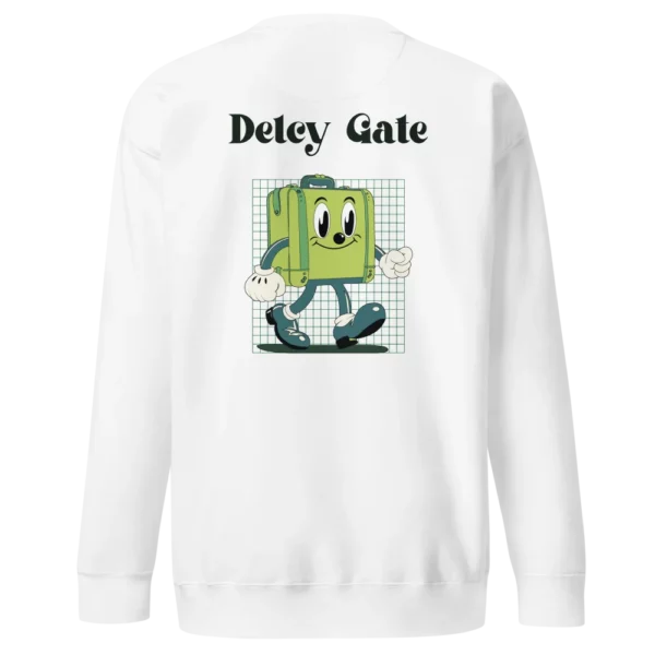 sudadera de hombre delcy gate blanco trasera