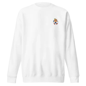 sudadera de hombre me gusta la fruta blanco frontal