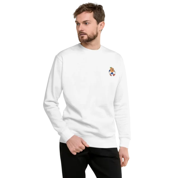 sudadera de hombre me gusta la fruta blanco frontal chico