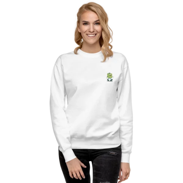 sudadera de mujer delcy gate blanco frontal chica