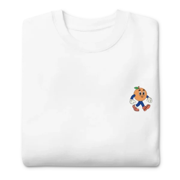 sudadera de mujer me gusta la fruta blanco frontal