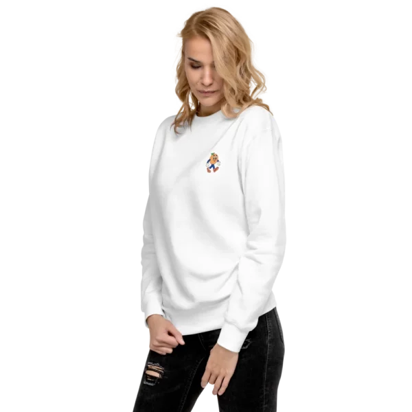 sudadera de mujer me gusta la fruta blanco frontal chica