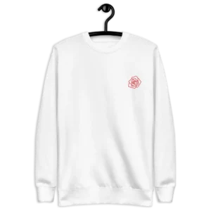 sudadera de mujer psoe university blanco frontal