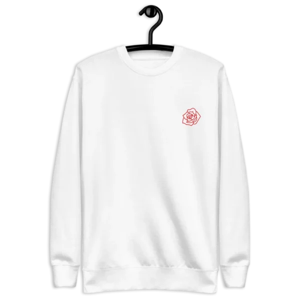 sudadera de mujer psoe university blanco frontal