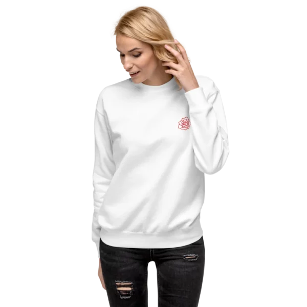 sudadera de mujer psoe university blanco frontal chica